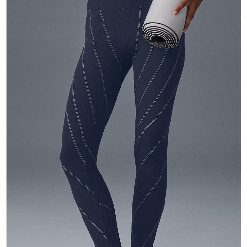 ALO Yoga alosoft high waisted sunray leggings blue